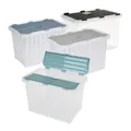 Produktbild: Wellenboxen 88L 60x45x45cm Deckel Transparent Aufbewahrung Spielzeugkiste