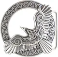 Produktbild: BELTINGER Gürtelschnalle Celtic Crow 4,0 cm | Buckle Wechselschließe Gürtelschließe 40mm Massiv | LARP- und Mittelalter-Outfit | Silber