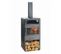 Produktbild: Terrassenofen Gartenkamin Außenkamin inkl. Pizzaofen Stahl Schwarz CookKing