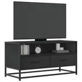 Produktbild: TV-Schrank Schwarz 80x34,5x40 cm Holzwerkstoff und Metall