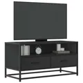 Produktbild: TV-Schrank Schwarz 80x34,5x40 cm Holzwerkstoff und Metall