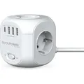 Produktbild: RealPower PowerBox 431, 1,8 m, Drinnen, Weiß, 4 AC-Ausgänge, 250 V, 50 Hz - Weiß