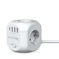 Produktbild: Realpower 404874 RealPower PowerBox 431 Steckdosenwürfel mit USB und USB C
