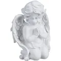 Produktbild: Relaxdays Grabengel Polyresin Weiß Wetterfest 20 cm x 15 cm x 11 cm 0,48 kg
