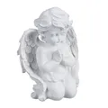 Produktbild: Relaxdays Grabengel betend, Kunststein, Wetter-, Frost- & UV-beständig, H x B x T: 20 x 15 x 11 cm, Grabschmuck, weiß