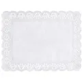 Produktbild: 100 Spitzenpapiere eckig 40 cm x 30 cm weiss Tortenunterlagen