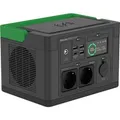 Produktbild: Schneider tragbare OffGrid Powerstation 330 schwarz/grün, Lithium-Ionen Akku 332Wh, 2x 230V 300W, 3x USB-A, 1x USB-C PD 60W