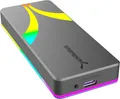 Produktbild: SABRENT Rocket RGB USB C 20Gbps M.2 SATA NVMe SSD Gehäuse Wärmeisolierung