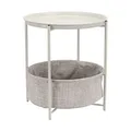 Produktbild: Amazon Basics Beistelltisch, rund, mit Aufbewahrungslösung, Leichte Creme Heidekraut Beistelltisch 44.96 x 44.96 x 48.0 cm