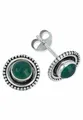 Produktbild: Ohrstecker 925 Silber grüner Onyx Stein Edelstein Ohrringe echt Silber Damen Sterling Silber Stecker Geschenk(MOS-080-14)