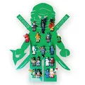 Produktbild: moin minis Kinderzimmerregal für 18 Minifiguren kompatibel mit Ninja Figuren Klemmbausteinen, Aufbewahrungsregal Schaukasten Regal Wandregal Ordnungssystem Sammelvitrine