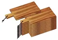 Produktbild: 10er SET KESPER 28192 Schneid- u. Servierbrett aus Akazienholz mit Griff und Schlaufe/Vesperbrett/Brotzeitbrett