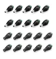 Produktbild: Niedervolt Adapter Set (10x Terminalblock 2-polig auf DC-Hohlbuchse + 10x Terminalblock 2-polig auf DC-Hohlstecker), 5,5x2,1mm, schwarz