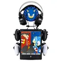 Produktbild: Numskull Armadietto da Gaming Ufficiale Sonic The Hedgehog – Organizer Compatto e Resistente per 10 Giochi/DVD, 4 Controller, Cuffie e Accessori