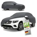 Produktbild: WALSER Premium Abdeckung Auto Indoor Stretch Plus Qualitätssieger Sehr Gut* Autoabdeckung Winter Autogarage Abdeckung Autoplane Winter Autogarage Abdeckung Winter Abdeckplane SUV/VAN Größe 9 anthrazit