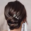 Produktbild: Prosy Braut Hochzeit Haarnadeln Gold Braut Kristall Haarspangen Strass Kopfschmuck für Frauen und Mädchen (5 Stück)