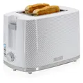 Produktbild: Briebe Elegance Brotor, breiter Schlitz, 2-Scheiben-Toaster, 7 Röststufen, Aufwärmfunktion, Abbrechen, Krümelschublade, 870 W, modernes Design, Weiß