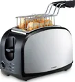 Produktbild: Trisa Electronics Crispy Snack, 4 Scheibe(n), Schwarz, Silber, Edelstahl, Tasten, Drehregler, 600 W, 230 V