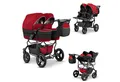 Produktbild: BabyMerc Zwillings-Kombikinderwagen Twin Star 4 in 1 inkl. Sportsitze, Autositze und Zubehör in 16 Farben