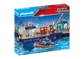 Produktbild: PLAYMOBIL City Action Cargo Arbeiter Hafen Fracht Baustelle Kran Container Boot