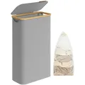 Produktbild: Boxxx Wäschekorb, Grau, Metall, Kunststoff, Textil, Naturmaterialien, 65 L, rechteckig, 42x70.5x22.5 cm, Tragegriffe, Deckel, zusammenfaltbar, Ordnen & Aufbewahren, Wäschekörbe & Tonnen