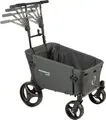 Produktbild: Beach Wagon Bollerwagen Faltbar PUSH, Handwagen mit Schiebestange, Klappbar, Strandwagen mit Vollgummi-Reifen, bis 40 kg - Dunkelgrau
