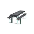 Produktbild: NYVI Bierbankauflagen Set NYVIGala 3 teilig - Auflagen für Bierzeltgarnitur - Tischdecke für Biertisch & Sitzpolster für Bierbänke Farbe:Anthrazit;Größe:240x90 cm