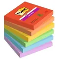 Produktbild: Haftnotiz Super Sticky Notes Playful Collection 76x76mm 90 Blatt ultrarot, vitalorange, ultragelb, paradiseblau, flieder VE=6 Bl