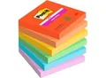 Produktbild: POST-IT Haftnotizen Super Sticky Notes Playful 654-6SS-PLAY, 76 x 76 mm, wiederablösbar, cellophanfrei verpackt, farbig, 6 x 90 Blatt