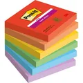 Produktbild: Post-it Haftnotizen Super Sticky Playful, bunt, 76 x 76mm, selbstklebend, 6x 90 Blatt