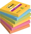 Produktbild: Post-it Super Sticky Haftnotizblock 654-6SS-PLAY Haftnotizblock Playful - 76 x 76 mm 6x 90 Blatt sortiert