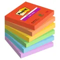 Produktbild: Post-it® Super Sticky Playful Haftnotizen extrastark farbsortiert, 6 Blöcke