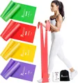 Produktbild: RENRANRING 4er Fitnessbänder, 1.5m Gymnastikband mit 4 Widerstandsstufen