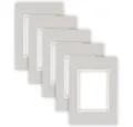 Produktbild: nielsen Conservation Passepartout Karton 1,5 mm | 5er Set | Außenformat 21x29,7 cm (DIN A4) für Bildformat 13x18 cm | Kieselgrau (hellgrau) | strukturierte Oberfläche