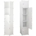 Produktbild: Rebiko Modularer Schrank Mit 5 Regalböden Regal Schrank Garderobe Weiß