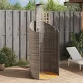 Produktbild: vidaXL Gartendusche Grau 100x100x241,5 cm Poly Rattan Akazienholz