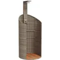 Produktbild: vidaXL Gartendusche Grau 100x100x241,5 cm Poly Rattan Akazienholz 368213
