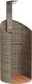 Produktbild: vidaXL Gartendusche Grau 100x100x241,5 cm Poly Rattan Akazienholz