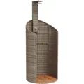Produktbild: Vidaxl - Gartendusche Grau 100x100x241,5 Cm Poly Rattan Akazienholz