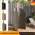 Produktbild: vidaXL Gartendusche Grau 100x100x241,5 cm Poly Rattan Akazienholz