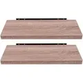 Produktbild: EUGAD Wandregal, 2-tlg., Holz Board Modern in verschiedenen Farben Größen beige 60 cm x 3.8 cm x 23 cm