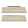 Produktbild: EUGAD Wandregal Wandboard 2er Set Hängeregal Holz Board Modern Eiche Gelb 60x22,9x3,8cm 0116QJ-2
