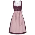Produktbild: Nübler Dirndl Dirndl midi Thea in Weinrot von Nübler (Dirndl Set midi THEA, 2-tlg., Dirndl Kleid mit Schürze) Moderne Tracht im bayerischen Stil - Trachtenmode Damen lila 46