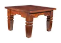 Produktbild: kolonialstil Couchtisch Beistelltisch Massivholz 60x60 Akazie Holz dunkel massiv