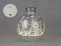 Produktbild: Formano Deko-Kugel 35cm Frosty-Silber Sterne Baum Timer Wald Winter Glas