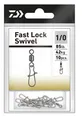 Produktbild: Daiwa Fast Lock Swivel Gr. 1/0 / 42kg Wirbel mit Karabiner 10 Stück