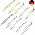 Produktbild: 10 Stücke Geometrische Metall Haarspangen Minimalistische Zierlich Haarspangen