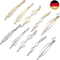 Produktbild: 10 Stücke Geometrische Metall Haarspangen Minimalistische Zierlich Haarspangen
