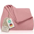 Produktbild: Premium Tagesdecke 180 x 220 cm  Waffelpique 100% Baumwolle  leichte Wohndeck...