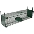 Produktbild: Moorland Lebendfalle, RAL 6005 Pulverbeschichtung, mit geschütztem Handgriff grün 25 cm x 25 cm x 100 cm